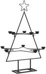 vidaXL Metall-Weihnachtsbaum zum Dekorieren Schwarz 75 cm, Weihnachtsbaum,