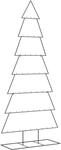 vidaXL Metall-Weihnachtsbaum zum Dekorieren Schwarz 210 cm