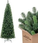 SALCAR K&uuml;nstlicher Weihnachtsbaum Slim 180 cm, Tannenbaum K&uuml;nstlich mit Handschuhen