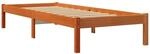 vidaXL Massivholzbett ohne Matratze Wachsbraun 100x200 Kiefernholz