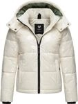 Ragwear Shiny Damen Winterjacke warm aus gl&auml;nzendem Material mit (Abnehmbarer)