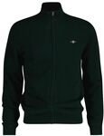 Gant Herren Extrafine Lambswool Zip Cardigan Strickjacke, Tartan Green, M EU