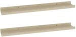vidaXL Wandregale 2 STK. Sonoma-Eiche 60 x 9 x 3 cm