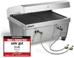 BURNHARD&reg; Camping Gasgrill JONES Edelstahl Klappgrill mit Deckel 2-Brenner |...