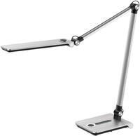 Hansa LED Tischleuchte Wave silber geb&uuml;rstet, stufenlos dimmbar, 3...