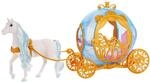 Mattel Disney Prinzessin Cinderellas rollende Kutsche mit goldenen Details und