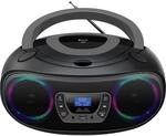 Denver DAB+ Boombox Mit DAB+/FM-Radio, Bluetooth-Funktion,Grey