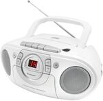 Soundmaster SCD5100WE Radio Kassettenspieler mit CD Spieler in wei&szlig;