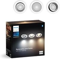 Philips Hue Milliskin White Ambiance Einbauspot, Wei&szlig;, (400lm / 70mm), 3er Pack,