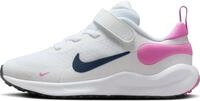 Nike Revolution 7 Schuh f&uuml;r j&uuml;ngere Kinder, White/Midnight Navy-Playful Pink,