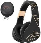 PowerLocus Kabellose Kopfh&ouml;rer Over Ear, Bluetooth mit Mikrofon, Faltbar, weiche