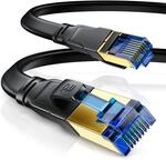 CSL - 7,5m CAT 8 Netzwerkkabel Flach und D&uuml;nn, Lan Kabel f&uuml;r 40 Gigabit High Speed