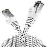 deleyCON 0,25m CAT7 LAN Kabel - Netzwerkkabel mit Kupfer & Nylonmantel - AWG27 600
