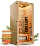 Artsauna Infrarotkabine Kiruna90 Premium mit Vollspektrum- & Fl&auml;chenstrahler, 1
