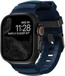 NOMAD Rocky Point Band f&uuml;r AppleWatch 42/44/45/ 49mm I Atlantic Blue Connector Black