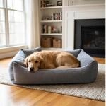 4L Textil Teo Kuscheliges Hundebett Bezug abnehmbar und waschbar Hundekorb
