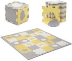 Kinderkraft LUNO Shapes Spielmatte, Puzzlematte 185 x 165 cm, Spieldecke ab Geburt,