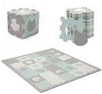 Kinderkraft LUNO SHAPES Spielmatte, Puzzlematte 185 x 165 cm, Spieldecke ab Geburt,