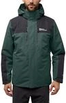 Jack Wolfskin Herren Jasper 3in1 Jkt M, Black Olive, M EU