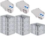 PROREGAL SuperSparSet 10x Eurobox NextGen Grip mit Scharnierdeckel und blauen