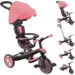 GLOBBER Explorer Trike 4in1 Pro in Coral Pink &ndash; Dreirad, Laufrad und Kinderwagen in