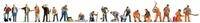NOCH&reg; XL-Set &bdquo;Bei der Arbeit, 18 handbemalte Figuren der Modelleisenbahn Spurweite
