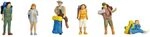 NOCH&reg; Backpacker und Tramper, Modellfiguren, 1:160 (N) Handkoloriert f&uuml;r
