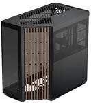 APNX V1 Gaming PC Geh&auml;use ATX Schwarz mit Holz - Mid Tower Gaming Case mit Tempered