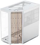 APNX V1 Gaming PC Geh&auml;use ATX Wei&szlig; mit Holz - Mid Tower Gaming Case mit Tempered