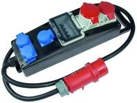 as - Schwabe Vollgummi Steckdosenleiste CEE 2m H07RN-F 5G6-3X Schuko 230 V 16...