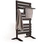 CREATE / WARM Towel 500W / Elektrischer Badheizk&ouml;rper Schwarz mit Standf&uuml;&szlig;en und