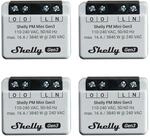 Shelly PM Mini Gen 3 | 4er Pack | Wlan & Bluetooth Smart Power Meter 1 Kanal 16 A 