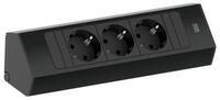 BACHMANN Steckdosenleiste Casia 2, 3-Fach, 2m Kabel, Mehrfachsteckdose f&uuml;r Wand- und