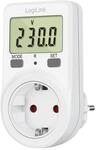 LogiLink EM0002B Messger&auml;t mit gro&szlig;em LCD-Display, Anzeige: Leistung in Watt,
