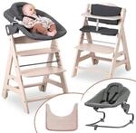 hauck Beta+ Hochstuhl Newborn Set mit Premium Bouncer - Whitewashed |...