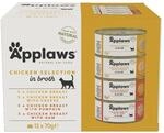 Applaws 100% nat&uuml;rliches Premium-Nassfutter f&uuml;r Katzen, H&uuml;hnerauswahl in Br&uuml;he