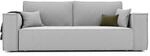 GREKPOL Schlafsofa mit Bettkasten 240x105 - Cord Hellgrau Sofa mit schlaffunktion -