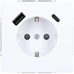 Busch-Jaeger 20 EUCB2USBAC-44M SCHUKO&reg;-/USB-A+C Steckdose Safety+ Studiowei&szlig; matt
