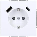 Busch-Jaeger 20 EUCB2USBAC-44G SCHUKO&reg;-/USB-A+C Steckdose Safety+ Studiowei&szlig;
