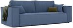 GREKPOL Schlafsofa mit Bettkasten 240x105 - Cord Blau Sofa mit schlaffunktion - Couch
