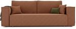 GREKPOL Schlafsofa mit Bettkasten 240x105 - Cord Ziegelrot Sofa mit schlaffunktion -