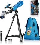 BRESSER JUNIOR Linsenteleskop 70/400 mit Rucksack