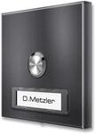 Metzler Funk-T&uuml;rklingel Edelstahl V2A in DB703 Eisenglimmer- hohe Reichweite, flach,