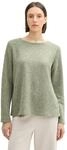 Tom Tailor Damen RIPP Sweatshirt mit Kn&ouml;pfen, 36510 - Pure Sage Melange, XXL
