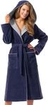 Morgenstern Bademantel Damen mit Kapuze 100% Baumwolle Frottee OEKO-TEX&reg;