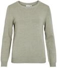 Vila Damen Strickpullover Rundhalsausschnitt O-Neck L/S Knit Top,Oil