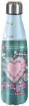Step by Step Isolierte Edelstahltrinkflasche &bdquo;Glitter Heart Hazle, blau - rosa,