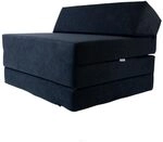 FORTISLINE Klappmatratze 200x70x10 cm mit Kopfteil, 3-teilige Faltmatratze,