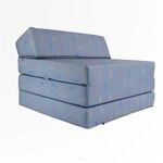 FORTISLINE Klappmatratze 200x70x10 cm mit Kopfteil, 3-teilige Faltmatratze,