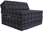 FORTISLINE Klappmatratze 200x70x10 cm mit Kopfteil, 3-teilige Faltmatratze,